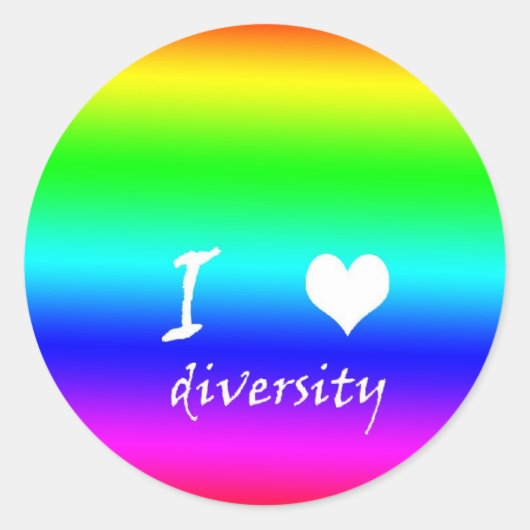 DIVERSITEIT RONDE STICKER (Voorkant)