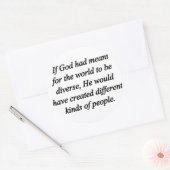 Diversiteit (sq) aanmoedigen ronde sticker (Envelop)