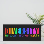 Diversiteit uitnodiging, pas aan kaart (Staand voorkant)