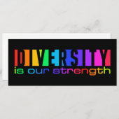 Diversiteit uitnodiging, pas aan kaart (Voorkant / Achterkant)