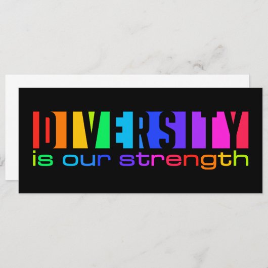 Diversiteit uitnodiging, pas aan kaart (Voorkant / Achterkant)