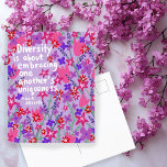 Diversiteit Uniqueness Ola Joseph Quote Briefkaart<br><div class="desc">Pas deze kaart aan met je eigen tekst op de achterzijde! Bekijk mijn winkel voor meer!</div>