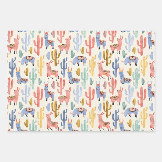 Diversiteit van Llamas Inpakpapier Vel (Voorkant 3)