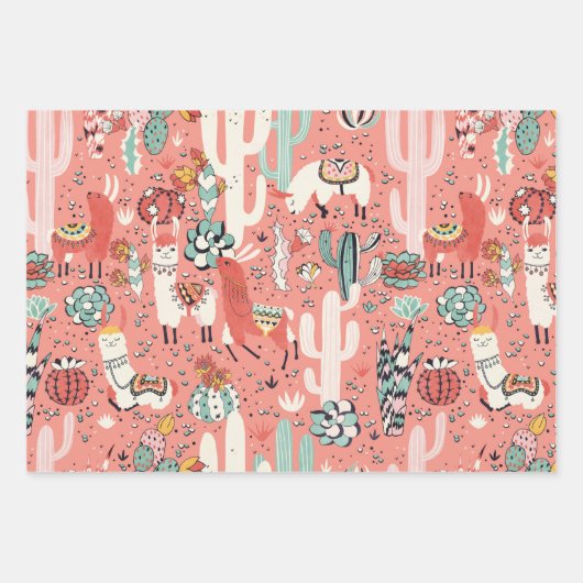 Diversiteit van Llamas Inpakpapier Vel (Voorkant 2)