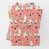 Diversiteit van Llamas Inpakpapier Vel (In situ)