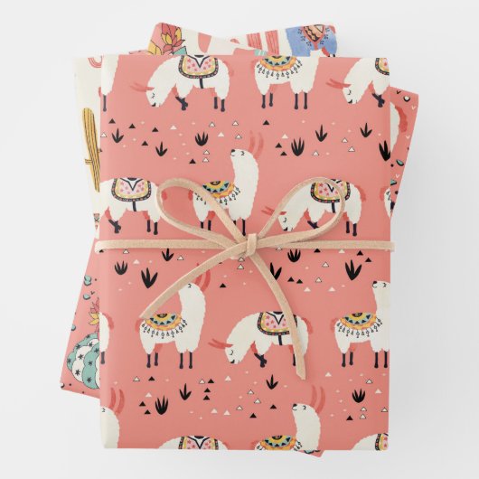 Diversiteit van Llamas Inpakpapier Vel (In situ)