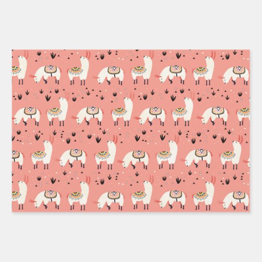 Diversiteit van Llamas Inpakpapier Vel (Voorkant)