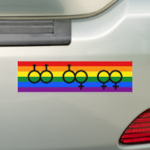 Diversiteit van Love Bumpersticker (Op auto)