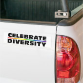 Diversiteit vieren bumpersticker (Op Truck)