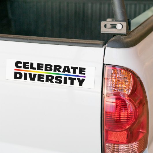 Diversiteit vieren bumpersticker (Op Truck)