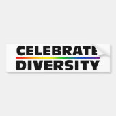 Diversiteit vieren bumpersticker (Voorkant)