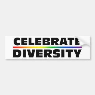 Diversiteit vieren bumpersticker