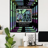 Diversiteit vieren - Inclusie NIET uitsluiten Poster (Thuiskantoor)