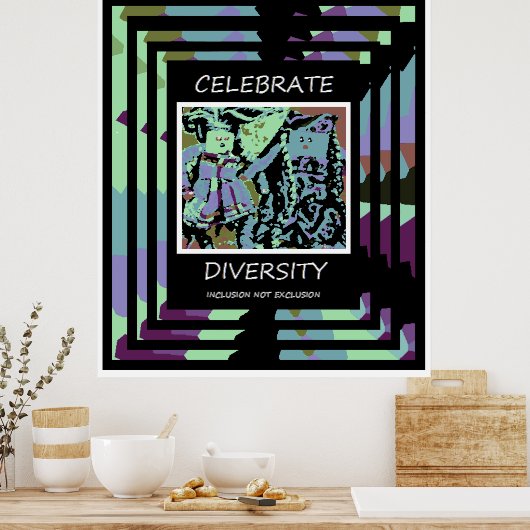 Diversiteit vieren - Inclusie NIET uitsluiten Poster (Keuken)