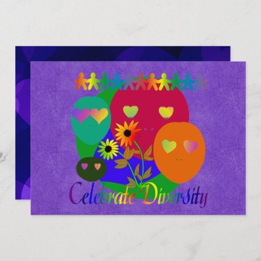 Diversiteit vieren kaart (Voorkant / Achterkant)
