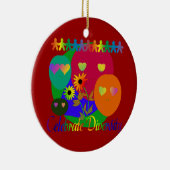 Diversiteit vieren keramisch ornament (Rechts)