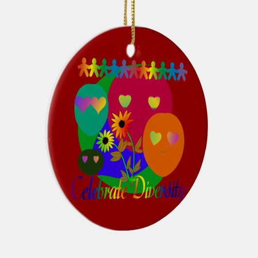 Diversiteit vieren keramisch ornament (Rechts)