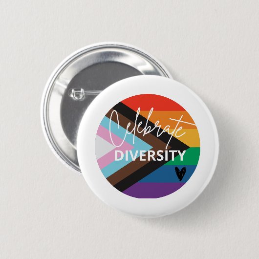 Diversiteit vieren ronde button 5,7 cm (Voorkant /achterkant)