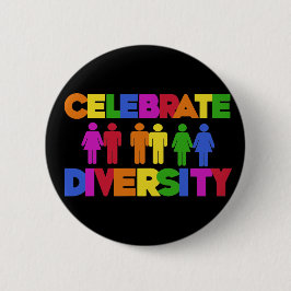 Diversiteit vieren ronde button 5,7 cm