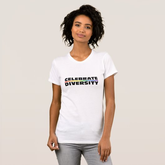 Diversiteit vieren t-shirt (Voorkant volledig)