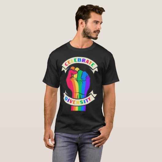 Diversiteit vieren t-shirt (Voorkant volledig)