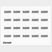 Diversiteit vieren vierkante sticker (Vel)