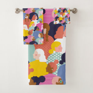 Diversiteit voor vrouwen - Vrouwen met een verschi Bad Handdoek