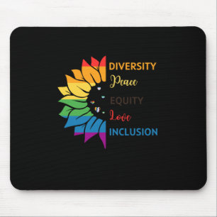 Diversiteit Vrede Equity Liefde Inclusie – Rainbow Muismat