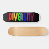 Diversiteit (zwart) skateboard (Horizontaal)