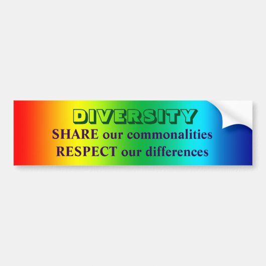 DIVERSITEITSbumper sticker (Voorkant)