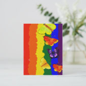 Diversiteitsfeest met regenboogkleuren briefkaart (Staand voorkant)