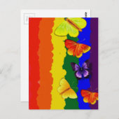 Diversiteitsfeest met regenboogkleuren briefkaart (Voorkant / Achterkant)