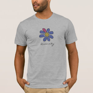 Diversity Blue Flower T-shirt