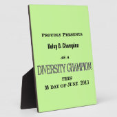 Diversity Champion Plaquette Fotoplaat (Zijkant)
