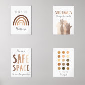 Diversity class room wandkunst set van 4 afdrukken (Voorkant)