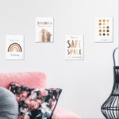 Diversity class room wandkunst set van 4 afdrukken (Woonkamer)