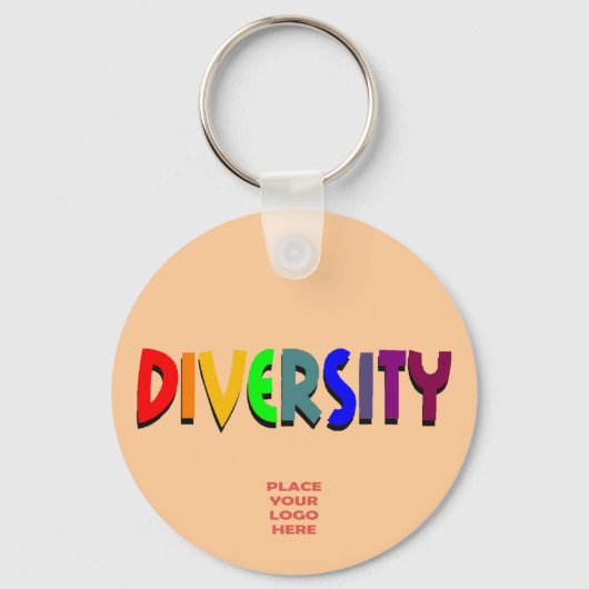 Diversity Custom Peach Sleutelhanger (Voorkant)