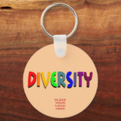 Diversity Custom Peach Sleutelhanger (Voorkant)