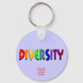 Diversity Custom Periwinkle Sleutelhanger (Voorkant)