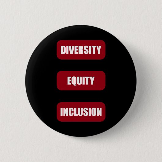 Diversity Equity Inclusion Pack-Sticker Ronde Button 5,7 Cm (Voorkant)