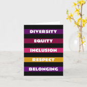 Diversity Equity Inclusion Respect Belonging Pack Kaart (Gele Bloem)
