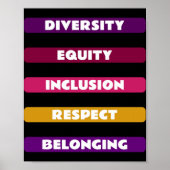 Diversity Equity Inclusion Respect Belonging Pack  Poster (Voorkant)
