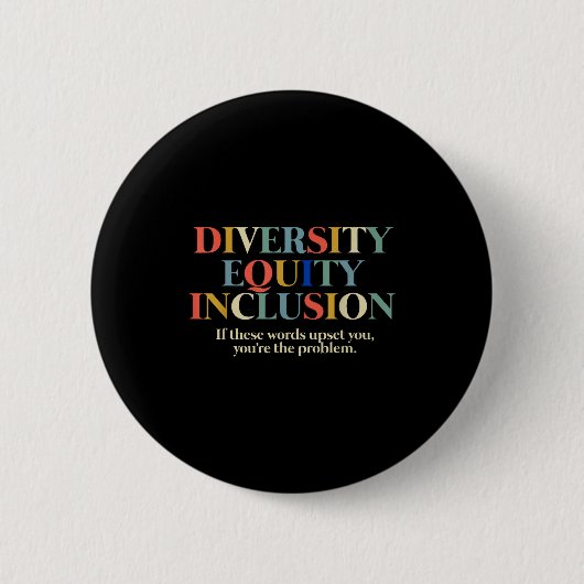 Diversity Equity Inclusion  Ronde Button 5,7 Cm (Voorkant)