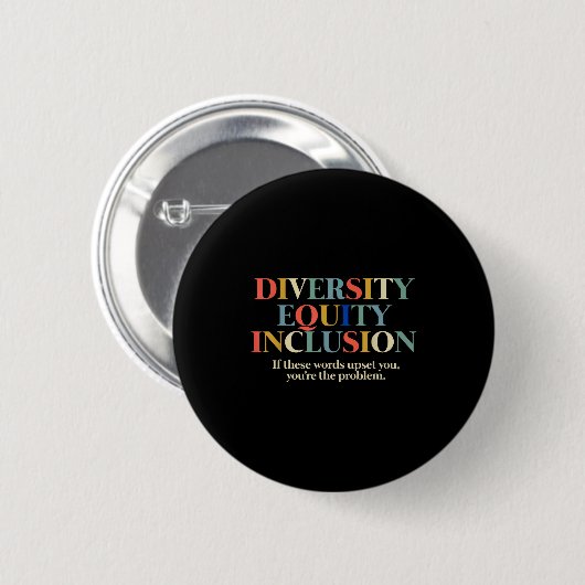 Diversity Equity Inclusion Ronde Button 5,7 Cm (Voorkant /achterkant)