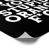 Diversity Hurts You Stud Orange Fck Funny Slogan Poster (Hoek)