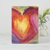 Diversity Love Hearts Colorful Invitations Kaart (Staand voorkant)