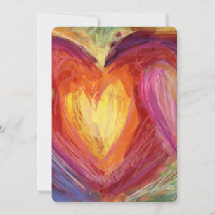 Diversity Love Hearts Colorful Invitations Kaart