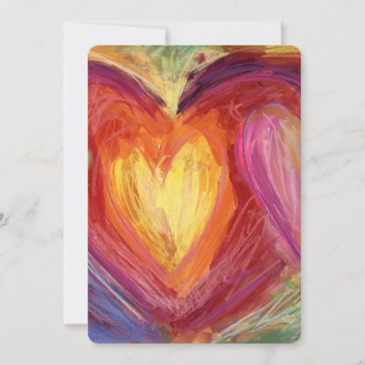 Diversity Love Hearts Colorful Invitations Kaart (Voorkant)