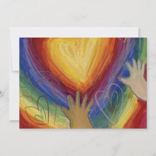 Diversity Love Hearts Hands Colorful Invitation Kaart (Voorkant)
