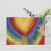 Diversity Love Hearts Hands Colorful Invitation Kaart (Staand voorkant)
